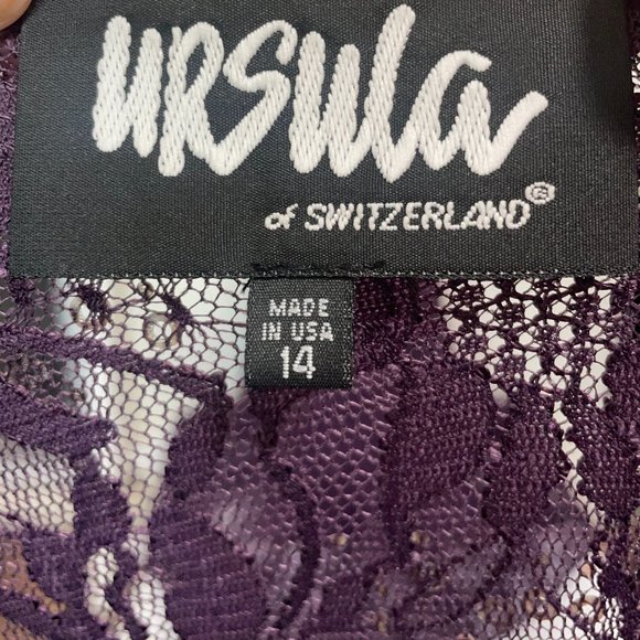 Ursula of Switzerland Raisin Color Lace Jacket and Long Dress - Picture 5 of 6